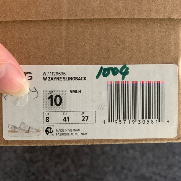 New UGG Zayne Metallic Slingback Sandal - Picture 4 of 13
